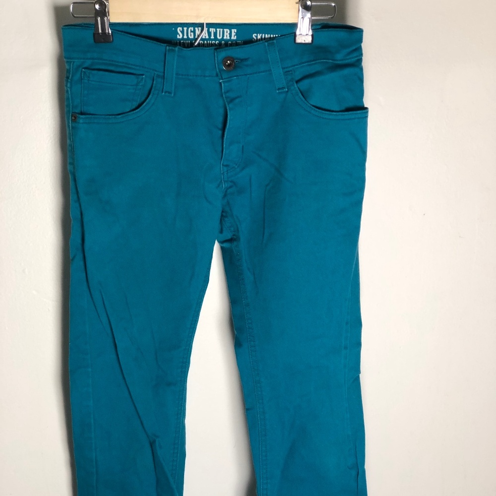 Levi Strauss Signature Teal Skinny Jeans (14R)